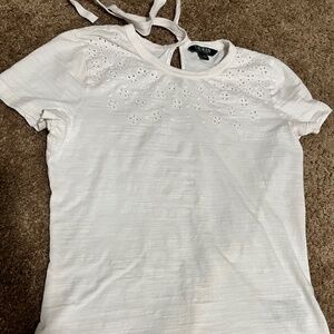 Lauren by Ralph Lauren Eyelet Tee